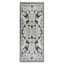 Arrington Grey & Taupe Traditional Floral Washable Runner, 2x5