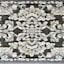 Arrington Grey & Taupe Traditional Floral Washable Runner, 2x5