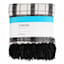 Black Plaid Fringe Throw Blanket, 50x60