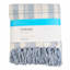 Light Blue Plaid Fringe Throw Blanket, 50x60