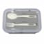 Tan & Orange Bento Box with Utensils