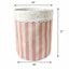 Pink & White Striped Laundry Hamper