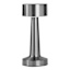 Silver Metal Touch Portable Rechargeable Lamp, 8.5"