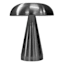 Silver Mushroom Metal Touch Portable Rechargeable Lamp, 8"
