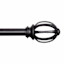 Lilly 5/8" Black Cage Decorative Fast Fit Curtain Rod, 36-66"