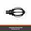 Lilly 5/8" Black Cage Decorative Fast Fit Curtain Rod, 36-66"