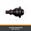 Finn 5/8" Black Fast Fit Decorative Curtain Rod, 36-66"