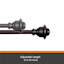 Finn 5/8" Black Fast Fit Decorative Curtain Rod, 36-66"