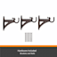 Finn 5/8" Black Fast Fit Decorative Curtain Rod, 36-66"