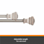 Milton 5/8" Pewter Fast Fit Curtain Rod, 36-66"