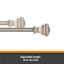 Milton 5/8" Pewter Fast Fit Curtain Rod, 66-120"