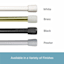 7/16" White Spring Curtain Rod, 18-28"