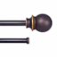 5/8" Bronze Birkin Oil Double Curtain Rods, 66-120"