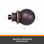 5/8" Bronze Birkin Oil Double Curtain Rods, 66-120"