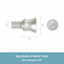 Mason 1/2" Nickel Tension Curtain Rod, 28-48"