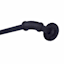 Sunzero Bronn 3/4" Black Decorative Curtain Rod, 36-66"