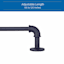 Sunzero Bronn 3/4" Black Decorative Curtain Rod, 66-120"