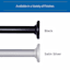 Sunzero 5/8" Silver Tension Curtain Rod, 28-60"