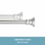 Nicholas 5/8" Nickel Tension Curtain Rod, 48-84"