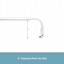 White Heavy Duty Curtain Rod, 28-48"