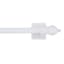 7/16" White Petite Magnetic Curtain Rod, 16-28"