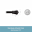Amelia 7/16" Black Curtain Rod, 48-84"