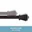 Amelia 7/16" Black Curtain Rod, 48-84"