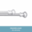 Ashby 7/16" Silver Curtain Rod, 28-48"