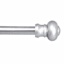 Ashby 7/16" Silver Satin Curtain Rod, 48-84"