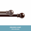 Fiona 7/16" Chocolate Brown Curtain Rod, 28-48"