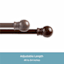 Fiona 7/16" Chocolate Brown Curtain Rod, 48-84"