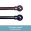 Fiona 7/16" Chocolate Brown Curtain Rod, 48-84"