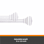 Jayden 3/4" Brushed Nickel Decorative Fast Fit Curtain Rod, 42-120"