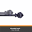 Waverly 3/4" Black Fast Fit Curtain Rod, 42-120"