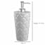Providence White Quilted Stud Soap Dispenser, 8"