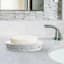 Providence White Quilted Stud Bath Soap Dish, 6"