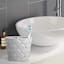 Providence White Quilted Stud Toothbrush Holder, 4"