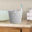 Providence White Quilted Stud Toothbrush Holder, 4"