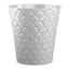Providence White Quilted Stud Wastebasket, 10.4"