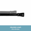 Rogers 5/8" Black Tension Curtain Rod, 28-48"
