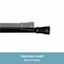 Rogers 5/8" Black Tension Curtain Rod, 48-84"