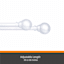 Dryden 5/8" Nickel Decorative Curtain Rod, 36-66"