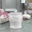 Providence Belle Grey & White Marbled Bath Container, 5"