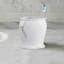 Belle Grey & White Marbled Toothbrush Holder, 4.5"