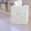 Providence Belle Grey & White Marbled Tissue Box, 6"