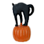 Happy Haunting Black Cat & Jack-o'-Lantern Blow Mold, 13"
