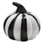 Spellbound Black & White Glass Pumpkin, 5"