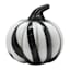 Spellbound Black & White Glass Pumpkin, 5"