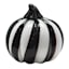 Spellbound Black & White Glass Pumpkin, 5"