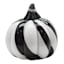 Spellbound Black & White Glass Pumpkin, 5"